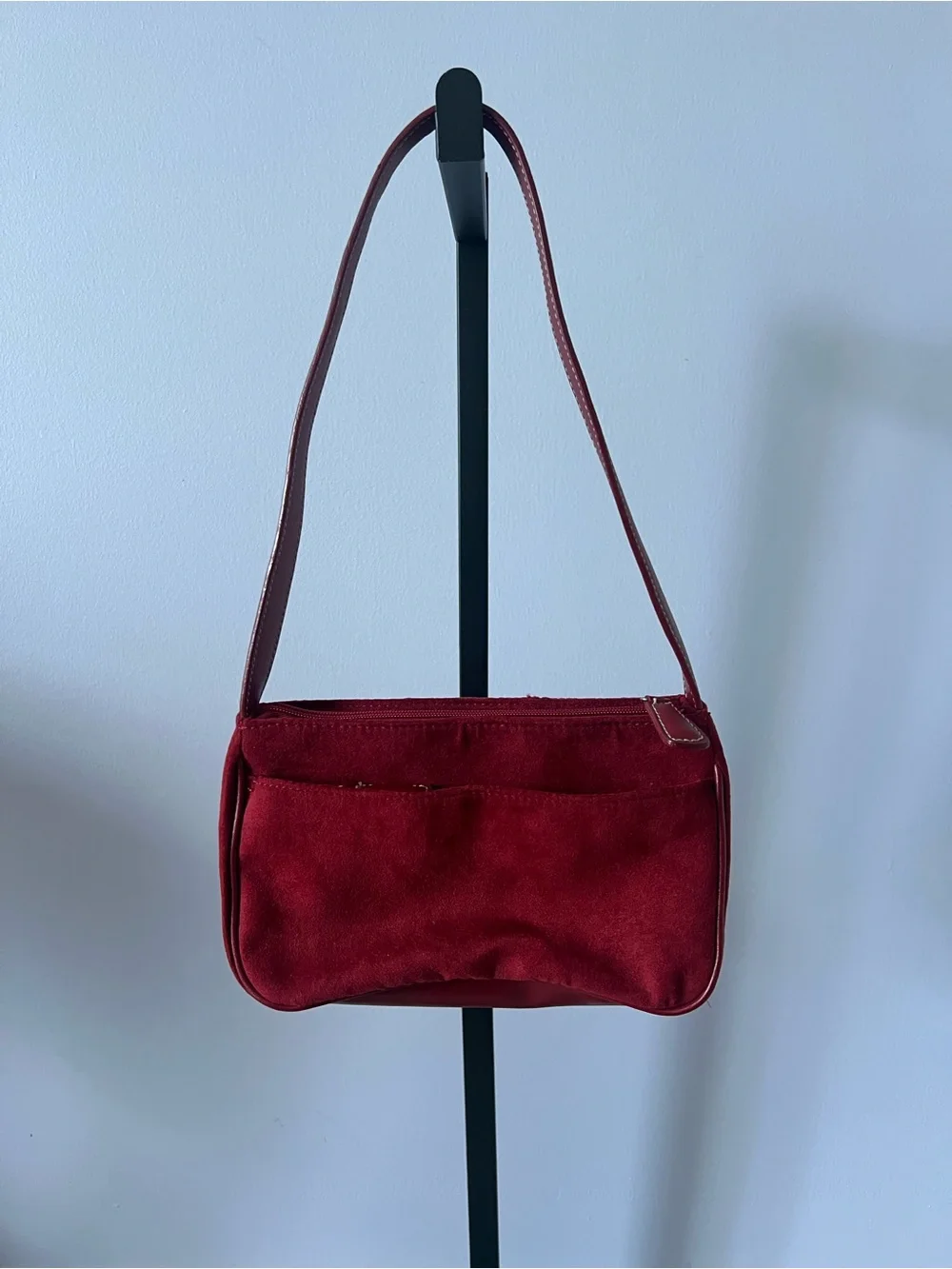 Nine & Company Red Suede Shoulder Bag - Picture 5 of 9